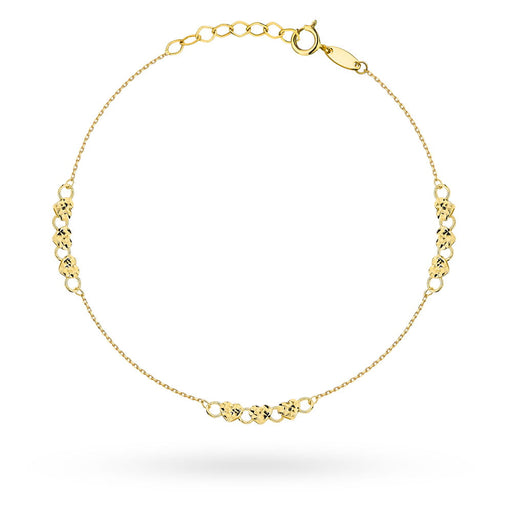 Brățară din aur cu inimioare simple