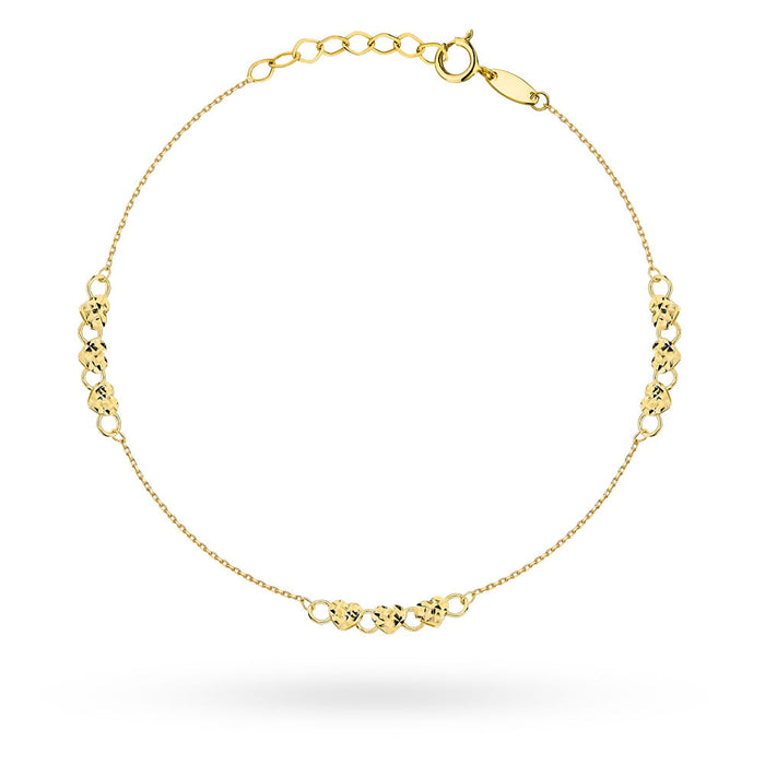 Brățară din aur cu inimioare simple