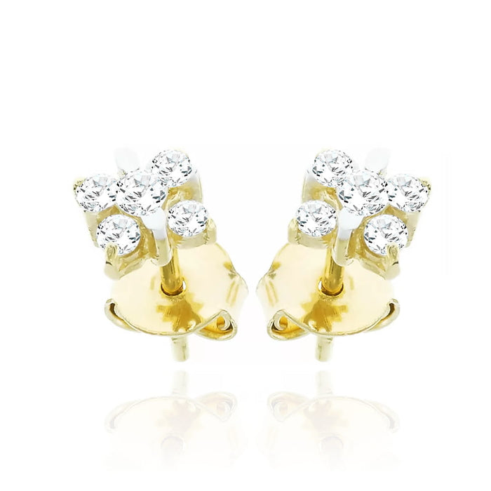 Cercei Aur 8K Floare cu Zirconiu