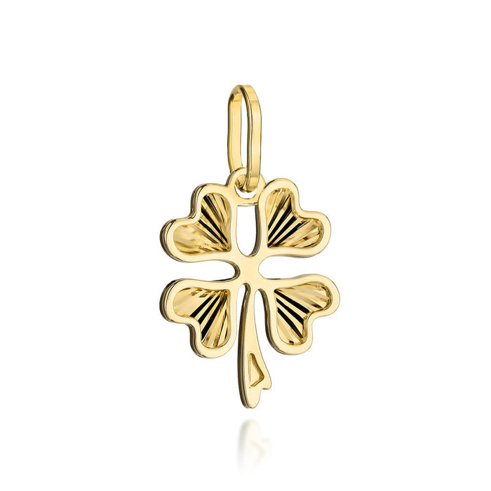 Pandantiv cu Trifoi cu Diamante - Aur 14k