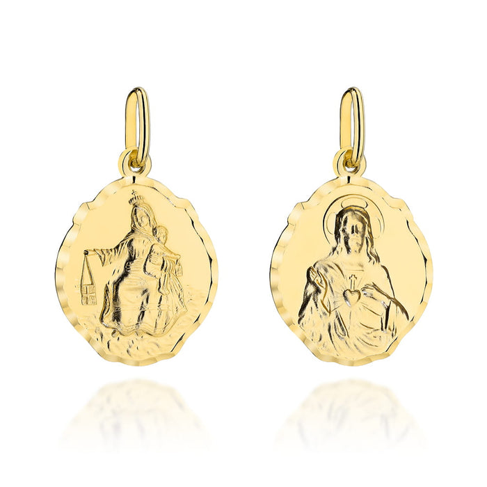 Pandantiv Aur 14k cu Fecioara Maria si Iisus