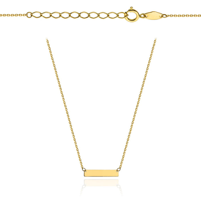 Colier din Aur 14k cu Placuta - 39cm+3cm