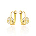 Cercei cu Inchizatoare Englezeasca din Aur 14k cu Zirconi