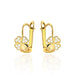 Cercei cu Inchizatoare Englezeasca din Aur 14k cu Zirconi