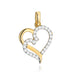 Pandantiv din aur cu inimioare împletite cu zirconi