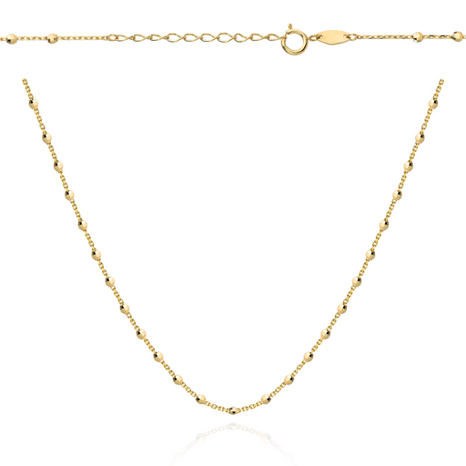 Colier din Aur 14k cu Bilute Disco - 38cm+4cm