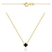 Colier din Aur1 4k  cu Trifoi Negru, 45 cm