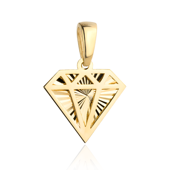 Pandantiv Aur 14k cu Model de Diamant Ajurat