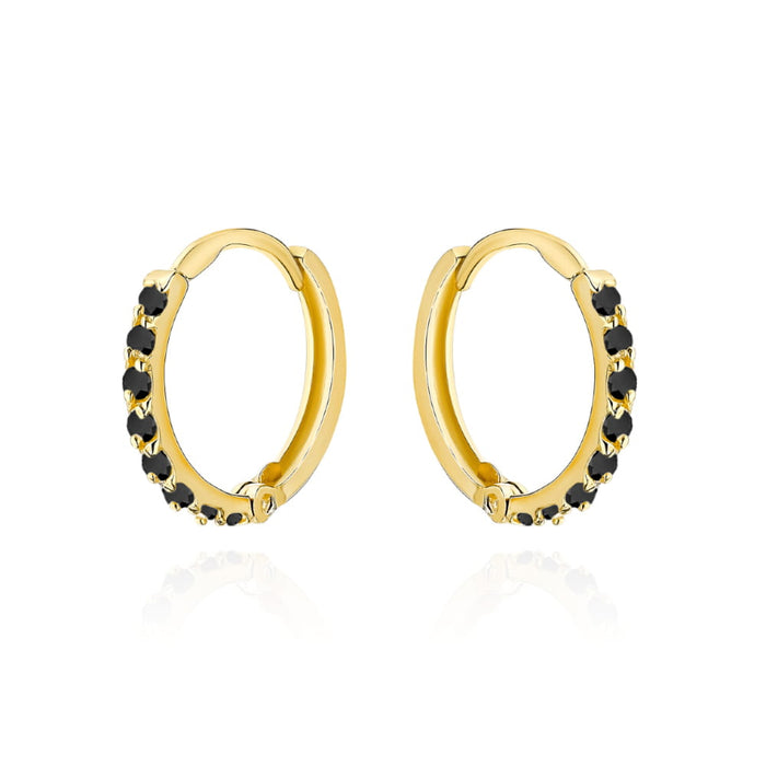 Cercei Aur 14k cu Zirconii Negre