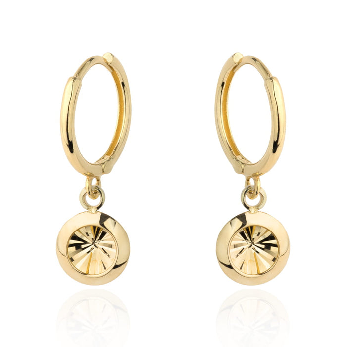 Cercei Cerc Agățați din Aur cu Model