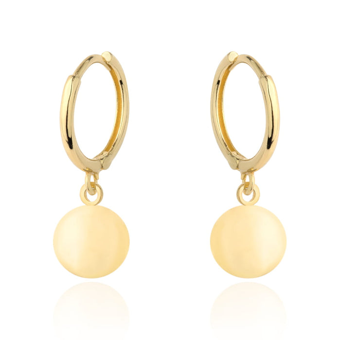 Cercei Cerc Agățați din Aur cu Model