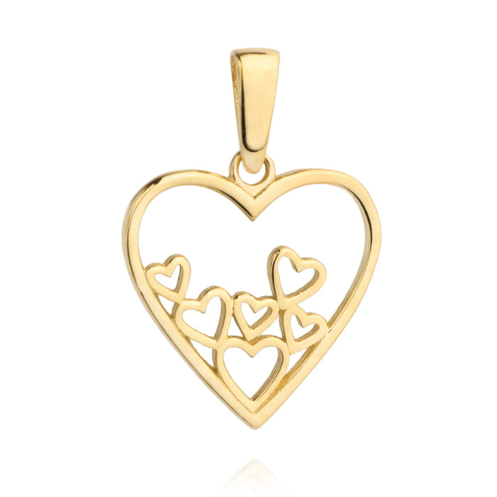 Pandantiv cu Inimoare din Aur 14k