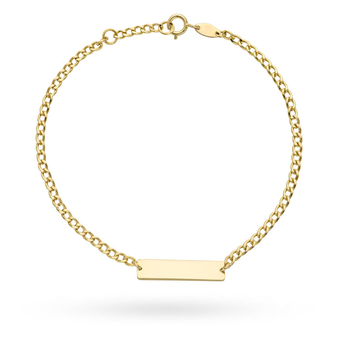 Brățară dreptunghiulară din aur 14K pentru gravură