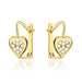 Cercei Inimi Delicate din Aur 14K cu Zirconii