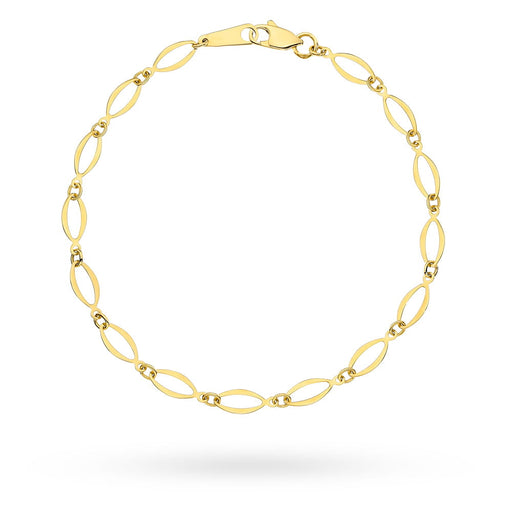 Brățară Elegantă Din Aur 14K Cu Design De Elipse Împletite