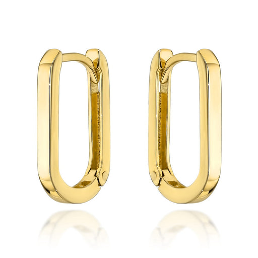 Cercei rotunjiți din aur cu închizătoare englezească