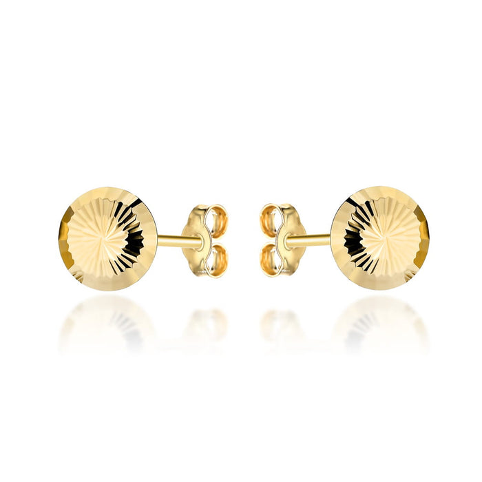 Cercei Tip Cerc Din Aur 14K Cu Suprafață Fațetată