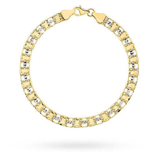 Brățară de Aur din Colecția "Piatto" în Două Culori, cu Diamante