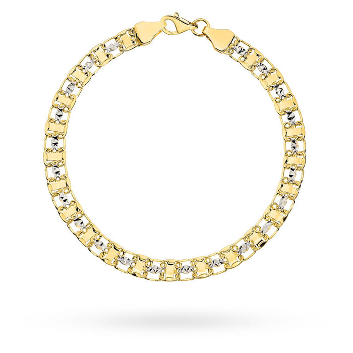 Brățară de Aur din Colecția "Piatto" în Două Culori, cu Diamante