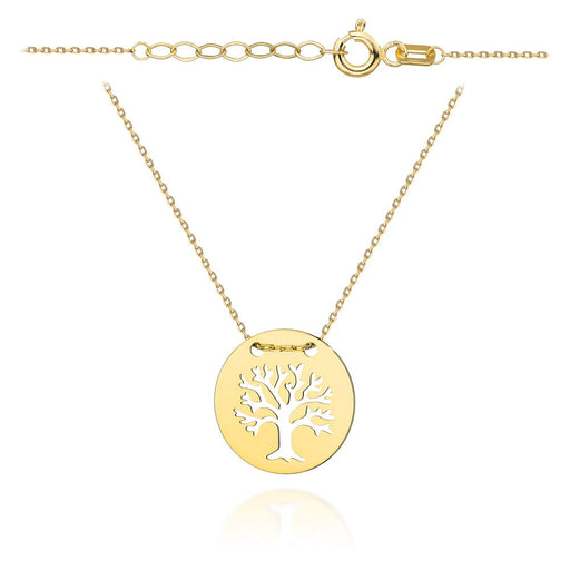 Colier copac de aur al fericirii într-un cerc