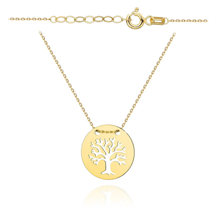 Colier copac de aur al fericirii într-un cerc