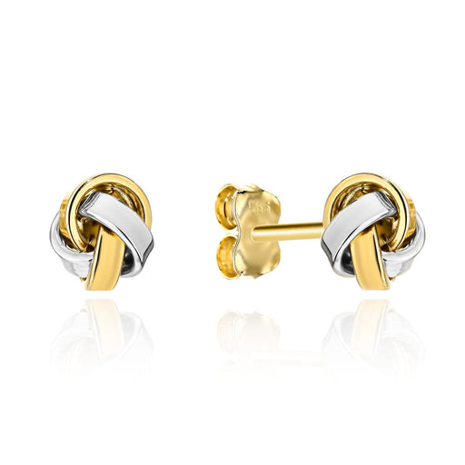 Cercei Aur 14K Împletitură Modernă, Rodiați