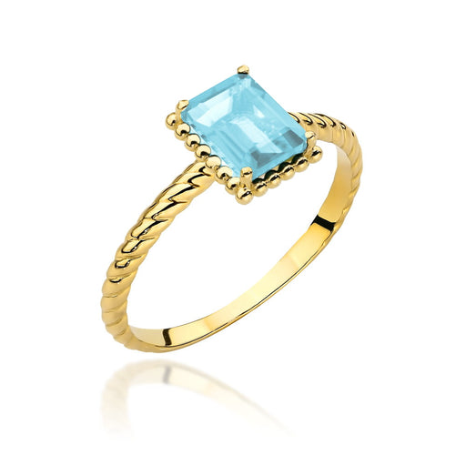 Inel Aur 14K Cu Topaz Natural Colecția Colorful Stone