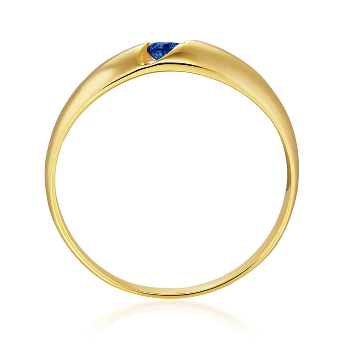 Inel Aur 8K cu Piatră Safir – Eleganță Eternă