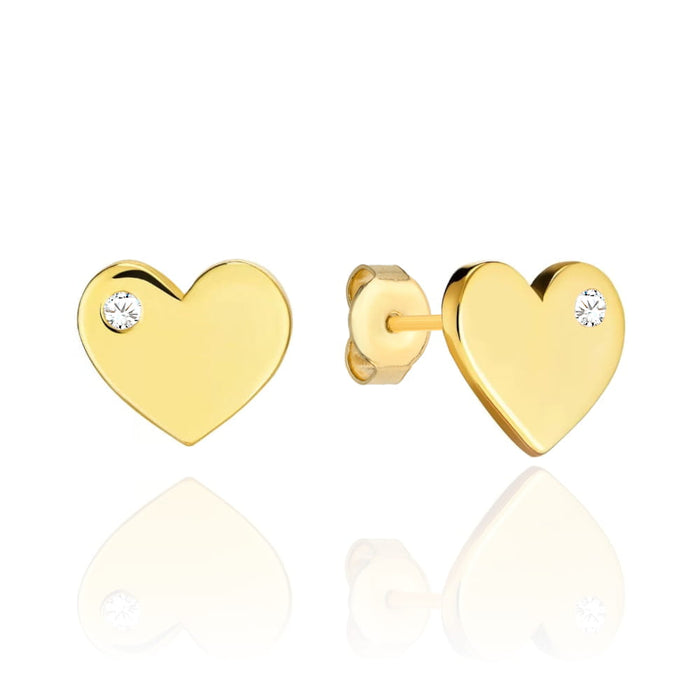 Cercei  Inimoara din Aur 14k cu Zirconi