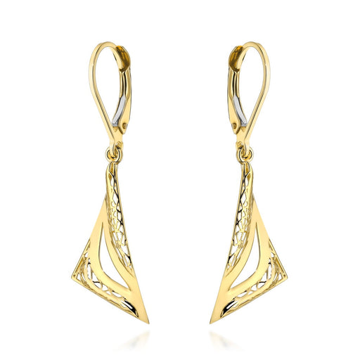 Cercei Aur Triunghiulari și Ajurați