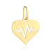 Pandantiv Aur 14K Inima cu Linie de Viață