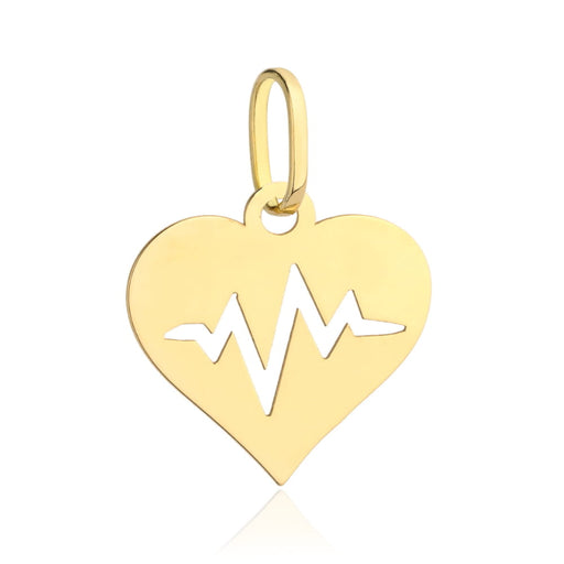 Pandantiv Aur 14K Inima cu Linie de Viață