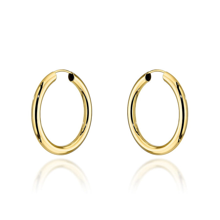 Cercei cerc de aur - 2,2 cm, super usori