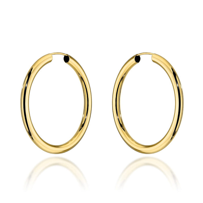 Cercei cerc de aur - 2,7 cm, super usori