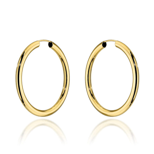 Cercei cerc de aur - 2,7 cm, super usori