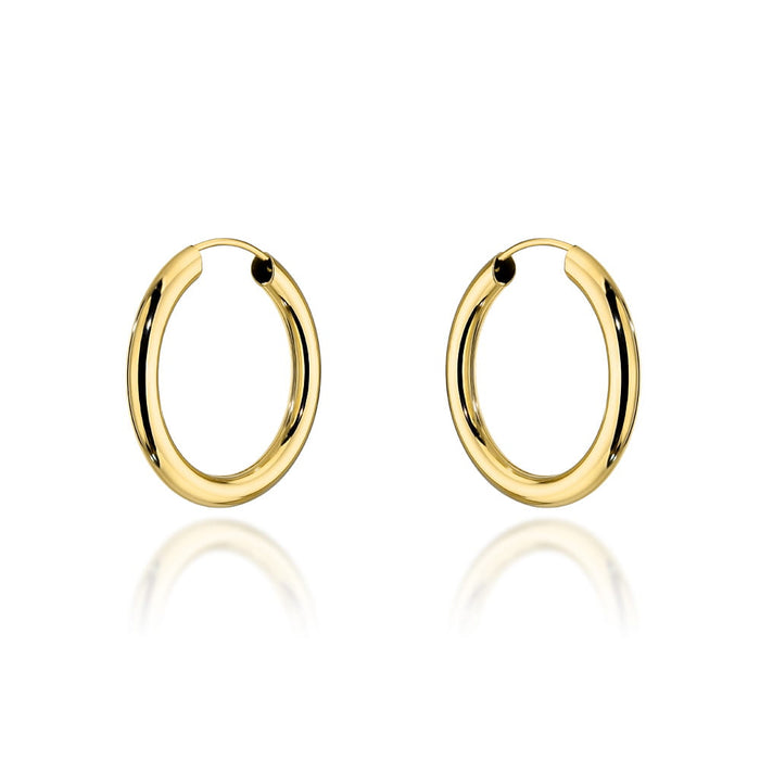 Cercei cerc de aur - 2cm, super usori