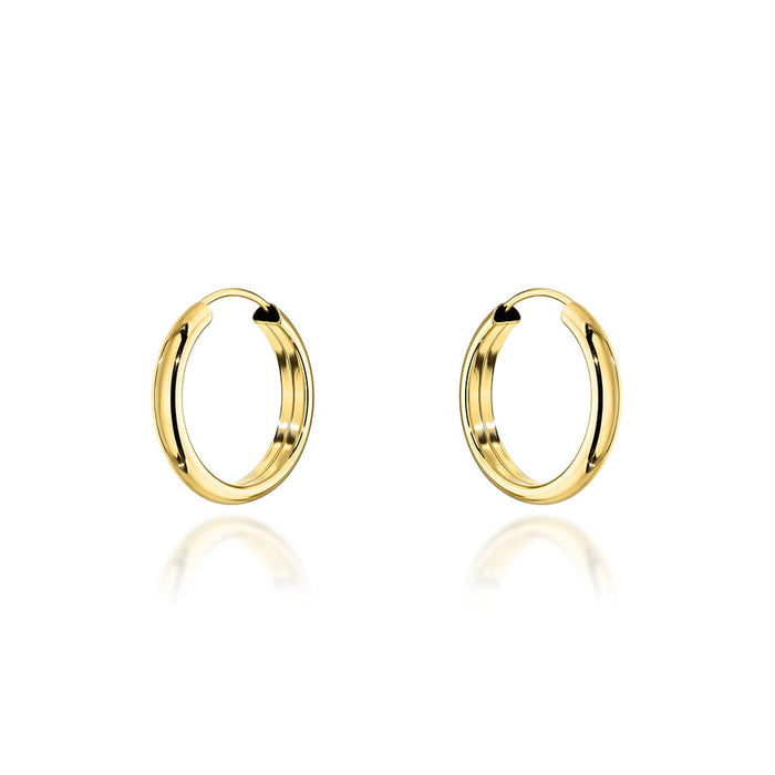 Cercei cerc de aur - 1,6 cm, super usori