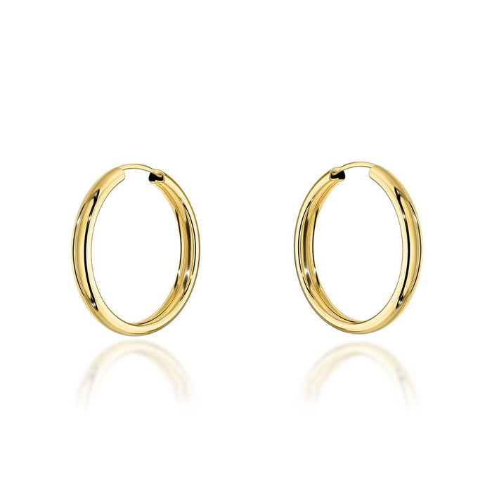 Cercei cerc de aur - 2cm, super usori