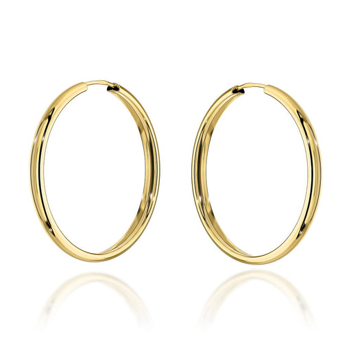 Cercei cerc de aur - 2,8 cm, super usori