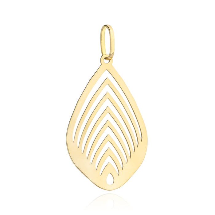 Pandantiv din aur cu frunze ajurate