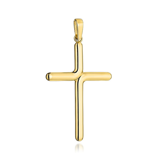 Cruciuliță Rotunjită din Aur Galben Neted