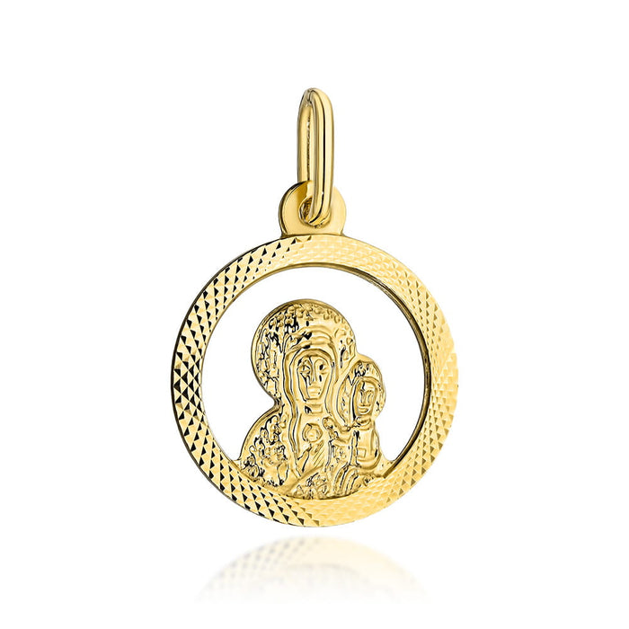 Medalion Aur 14k cu Fecioara Maria si Iisus Hristos