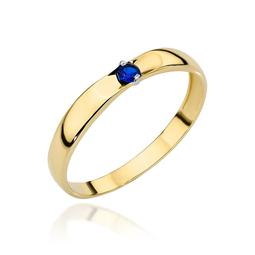 Inel Aur 14k cu Cristal Albastru