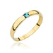 Inel Aur 14k cu Zircon Albastru
