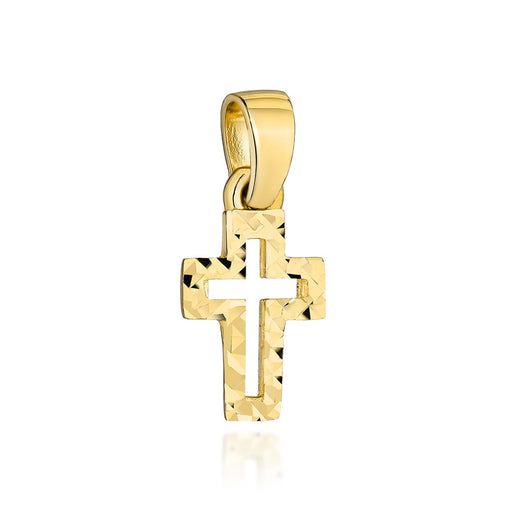 Cruce mică de aur 14K - 15 mm