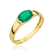 Inel Aur Cu Agat Verde Natural 14K