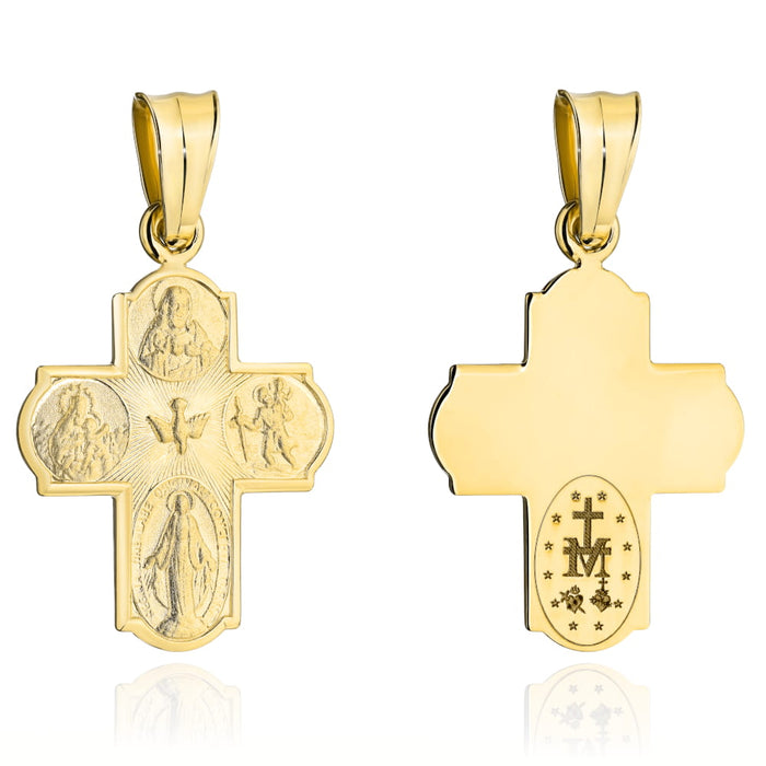 Cruce mare de aur cu Duhul Sfânt