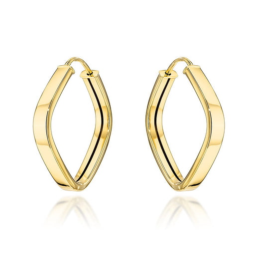 Cercei de aur cu romburi rotunjite