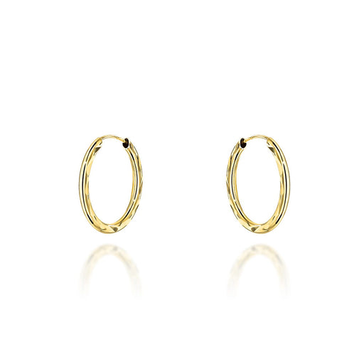 Cercei cerc cu diamante super usoare, 1,5 cm