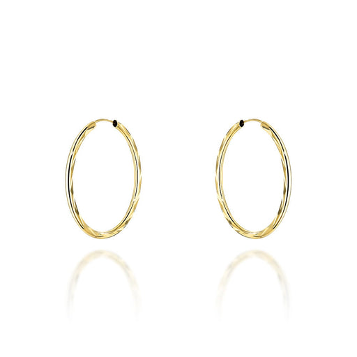 Cercei cerc cu diamante super usoare, 2,5 cm